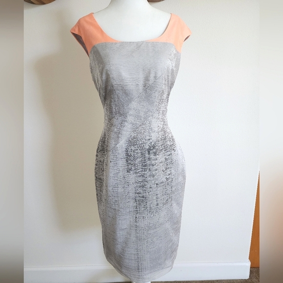 Summer Dress- Kay Unger Size 6- Summer Work Wedding Cocktail Mother of the Bride - Picture 1 of 7